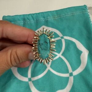 Kendra Scott Gold and Turquoise Statement Ring